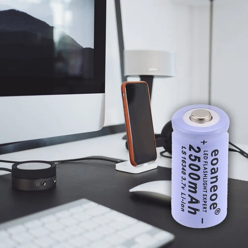 Фиолетовый EU/US ChargerGTF 3 7 V 2500mAh литиевая батарея 16340 CR123A аккумуляторные батареи CR123