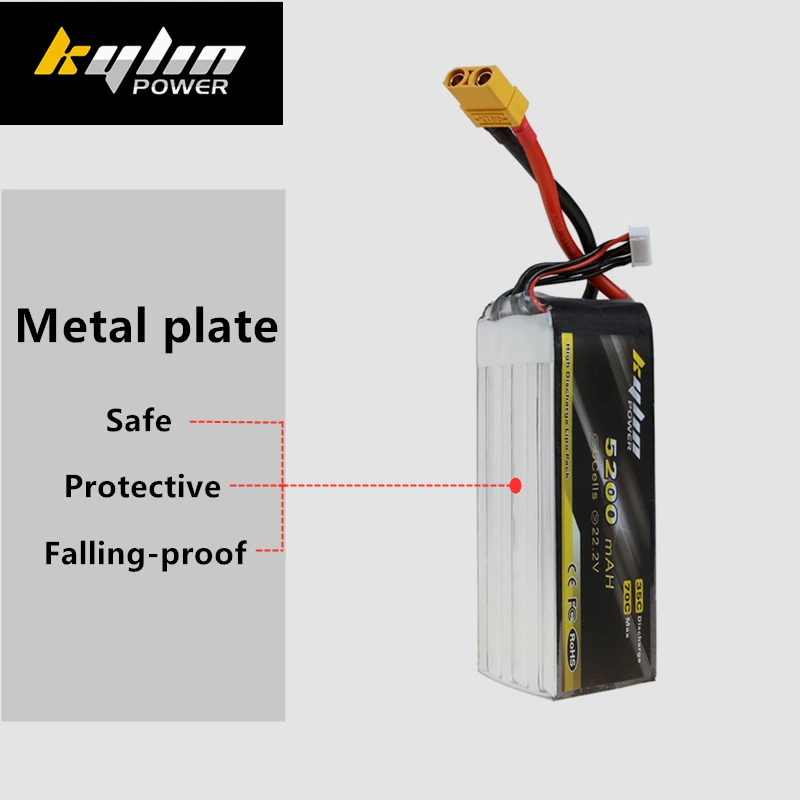 Lipo battery 6S 22.2V 5200mAH 35C/70C Max Large capacity RC Drones airplane high rate Lithium Battery | Игрушки и хобби