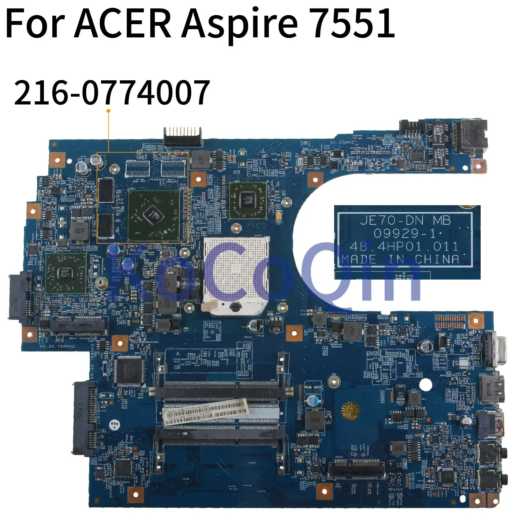KoCoQin материнская плата для ноутбука ACER Aspire 7551 7551G JE70 DN MB 09929 1 48.4HP01.011 216