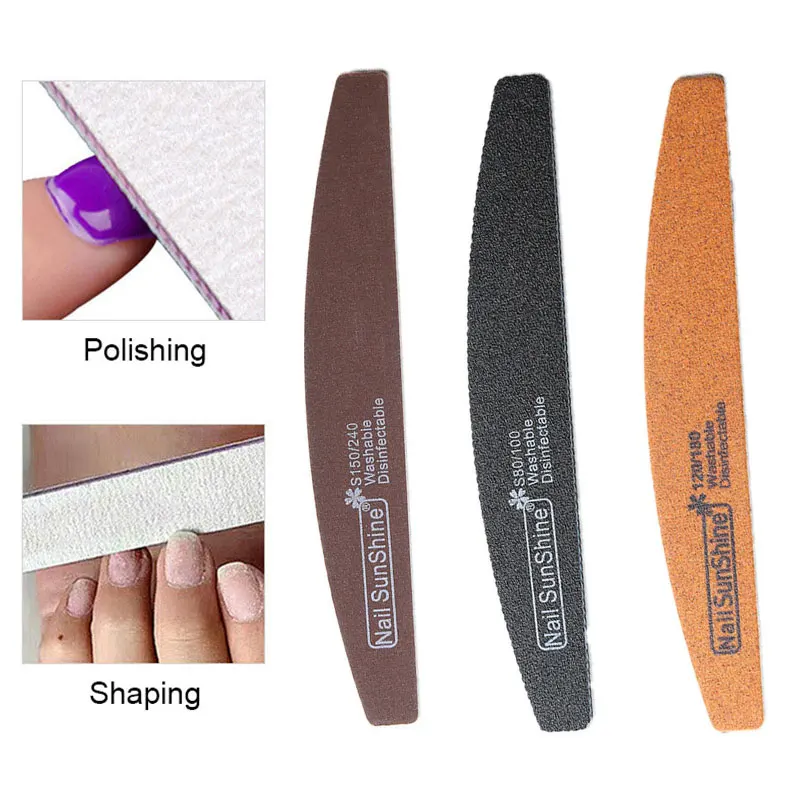 

1-8Pcs Grey Sandpaper Nail File 100/180/240 Double Sided Buffer Block Polisher Pedicure Manicure Nail Art Files Nails Accesorios