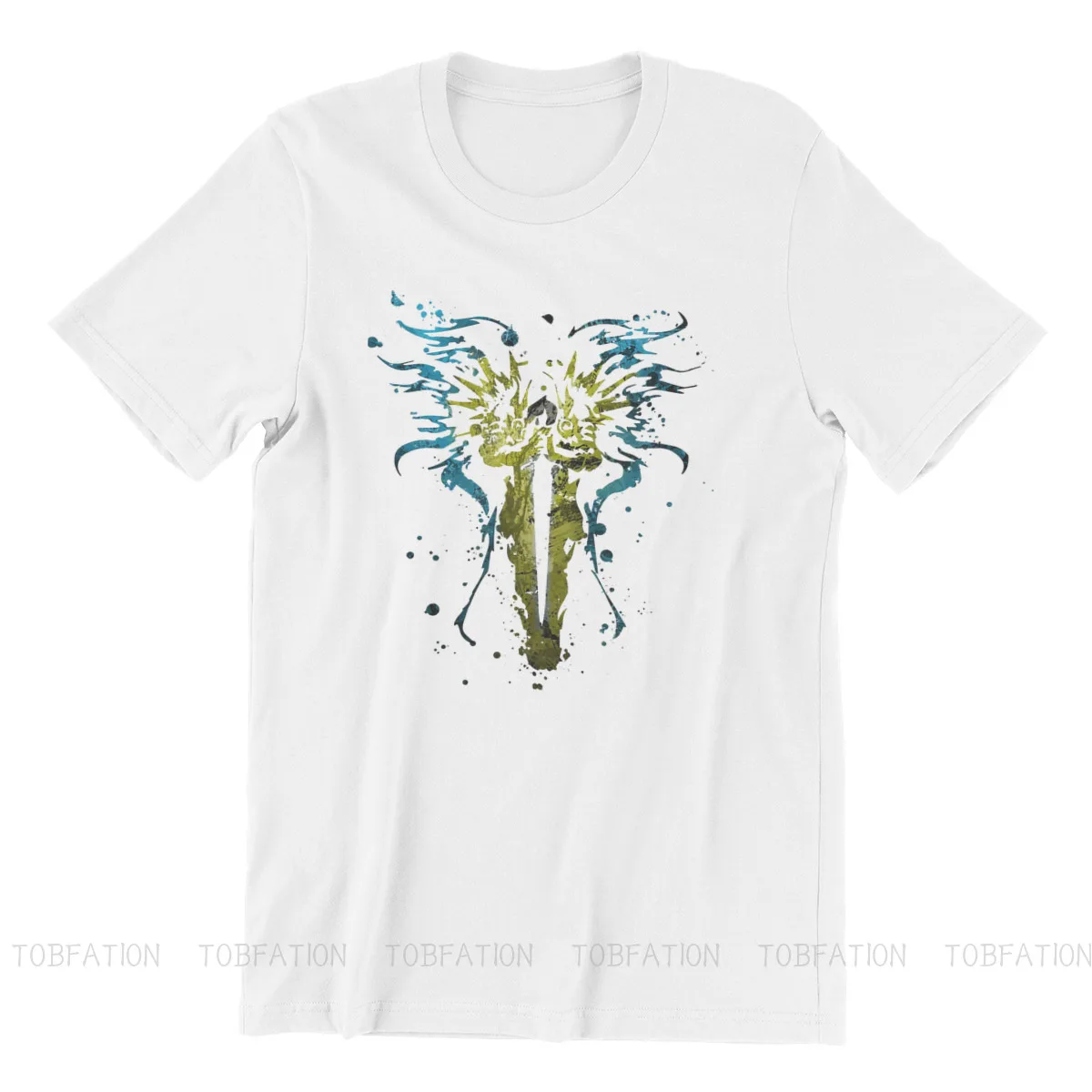 Футболка Tyrael Splatter Классическая футболка большого размера из чистого хлопка с