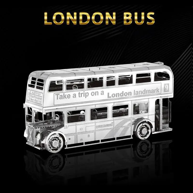 Набор металлических 3d-пазлов для сборки автомобиля сборка лондонского автобуса