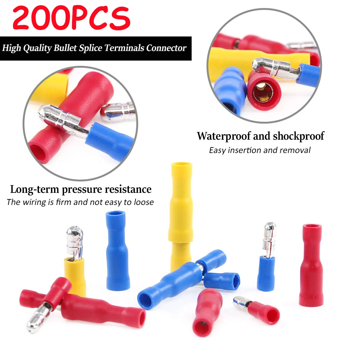 200 шт. электрические обжимные клеммы в форме пули | Строительство и ремонт