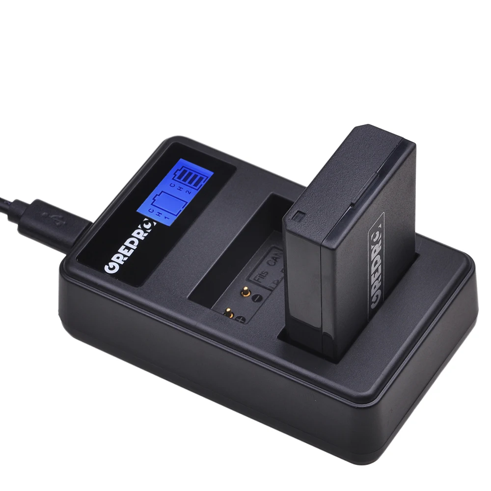 Аккумулятор 1500 мА · ч 2 шт. LP-E10 LP E10 двойное зарядное устройство USB с ЖК-дисплеем для