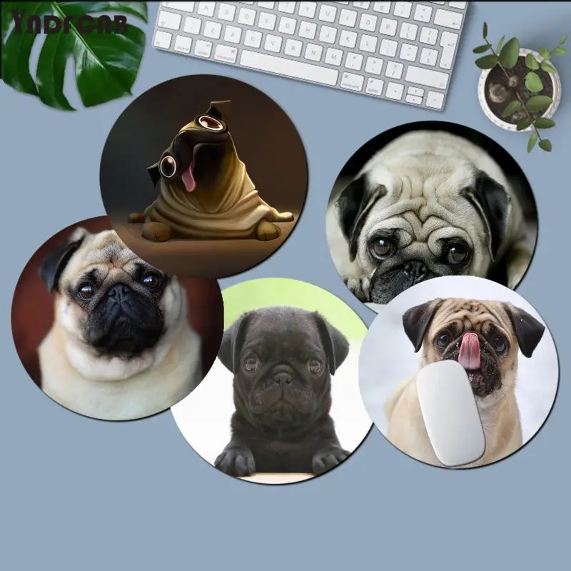 

YNDFCNB My Favorite Animal Dog Pug Rubber Mouse Durable Desktop Mousepad gaming Mousepad Rug For PC Laptop Notebook