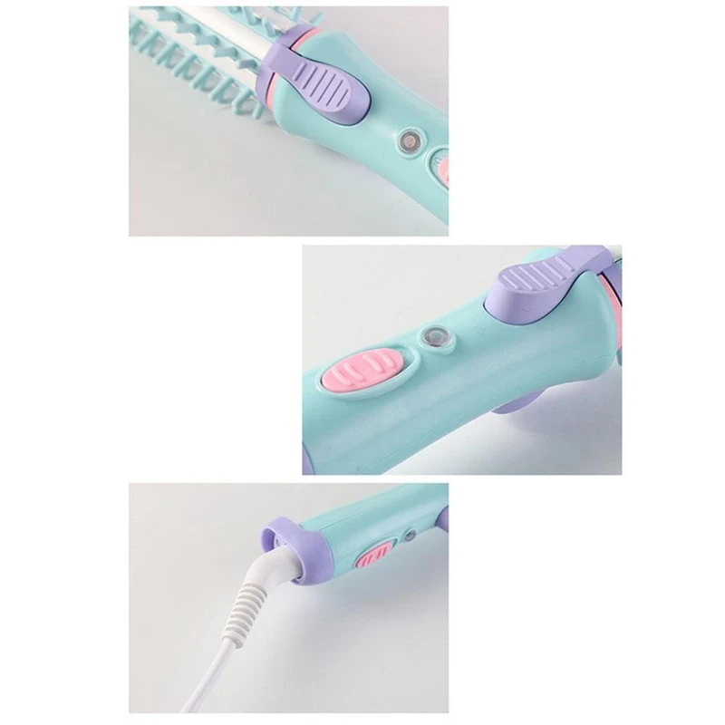 Electric Hair Styler Curler Curling Irons Dryers Travel Straightener Ceramic Ionic Hot Brush Eu Plug#Purple | Красота и здоровье