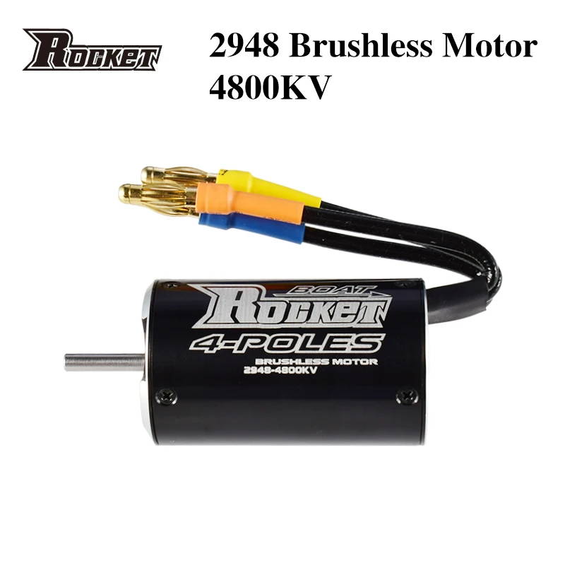 Rocket 2948 4800KV 4-полюсный бесщеточный водонепроницаемый двигатель 3 175 мм для Traxxas Blast