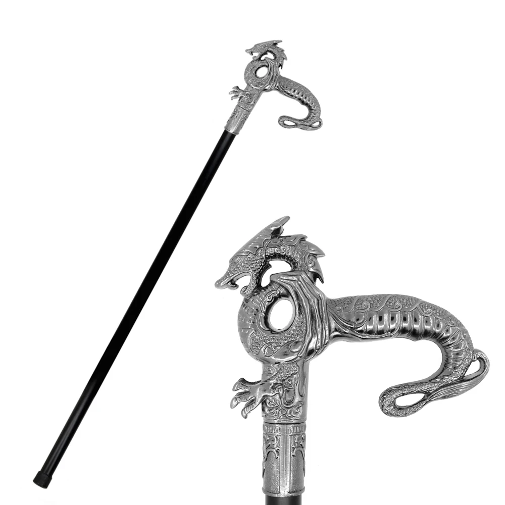 Модная мужская трость дракона металлическая тростниковая с Т образной ручкой