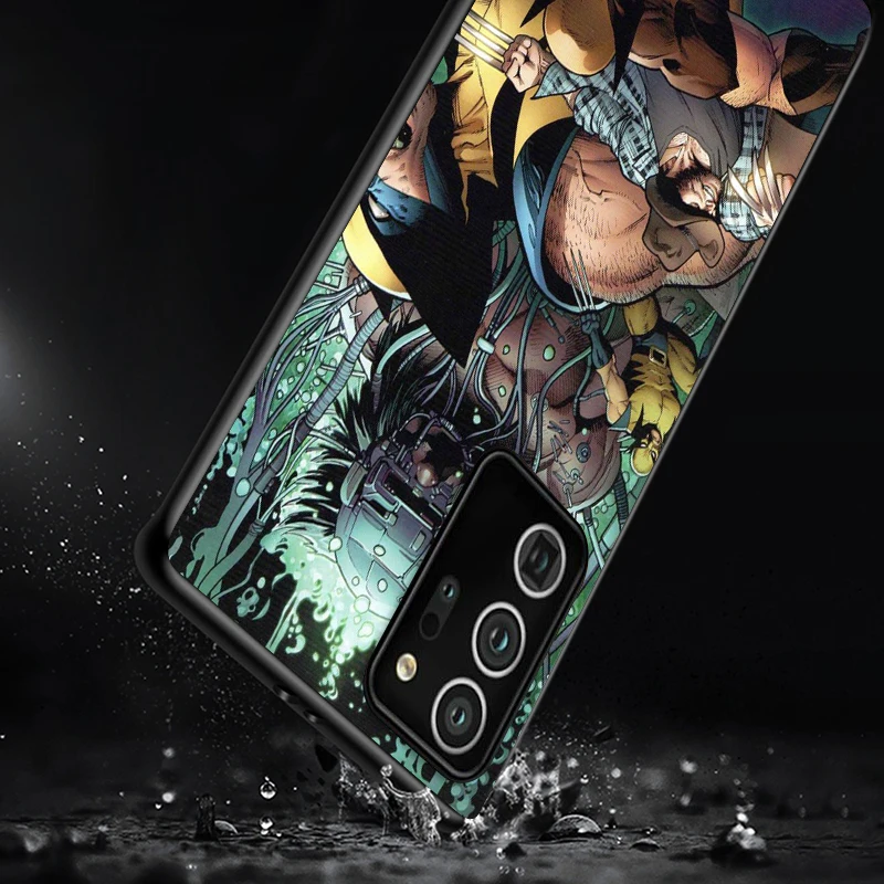 

Marvel Superhero Wolverine Shockproof Cover for Samsung Galaxy S21 S20 FE Ultra Lite S10 5G S10E S9 S8 Plus Black Phone Case