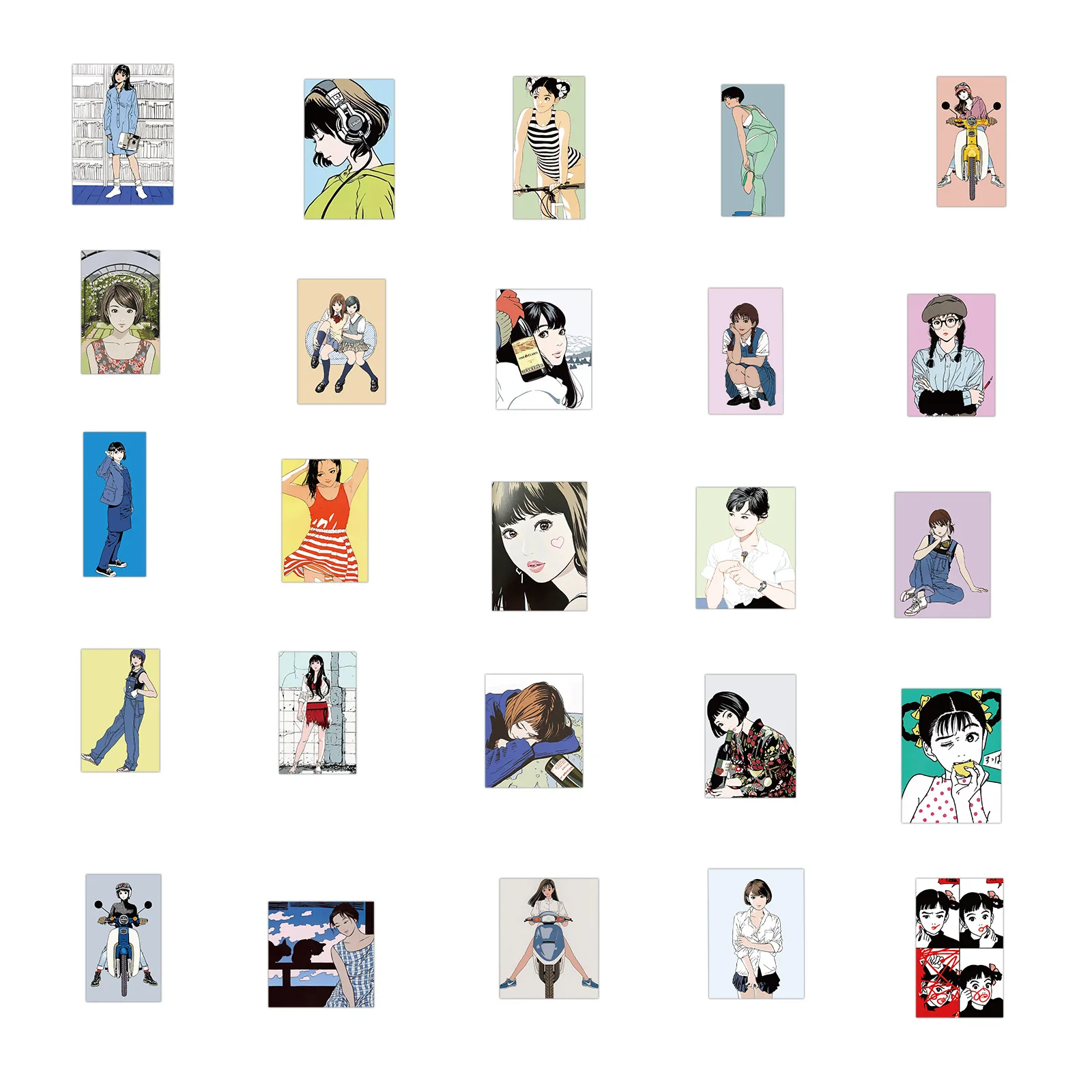 10/30/50/100 штук случайный Стикеры аниме фильм игры для костюм чехол ноутбука