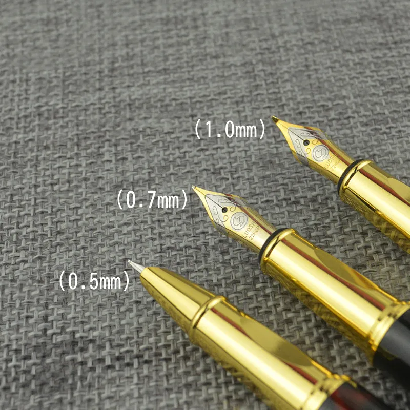 

High Quality Metal Luxury Fountain Pen Box Business Writing Signing Calligraphy Pens Office School Stationery Supplies 03937