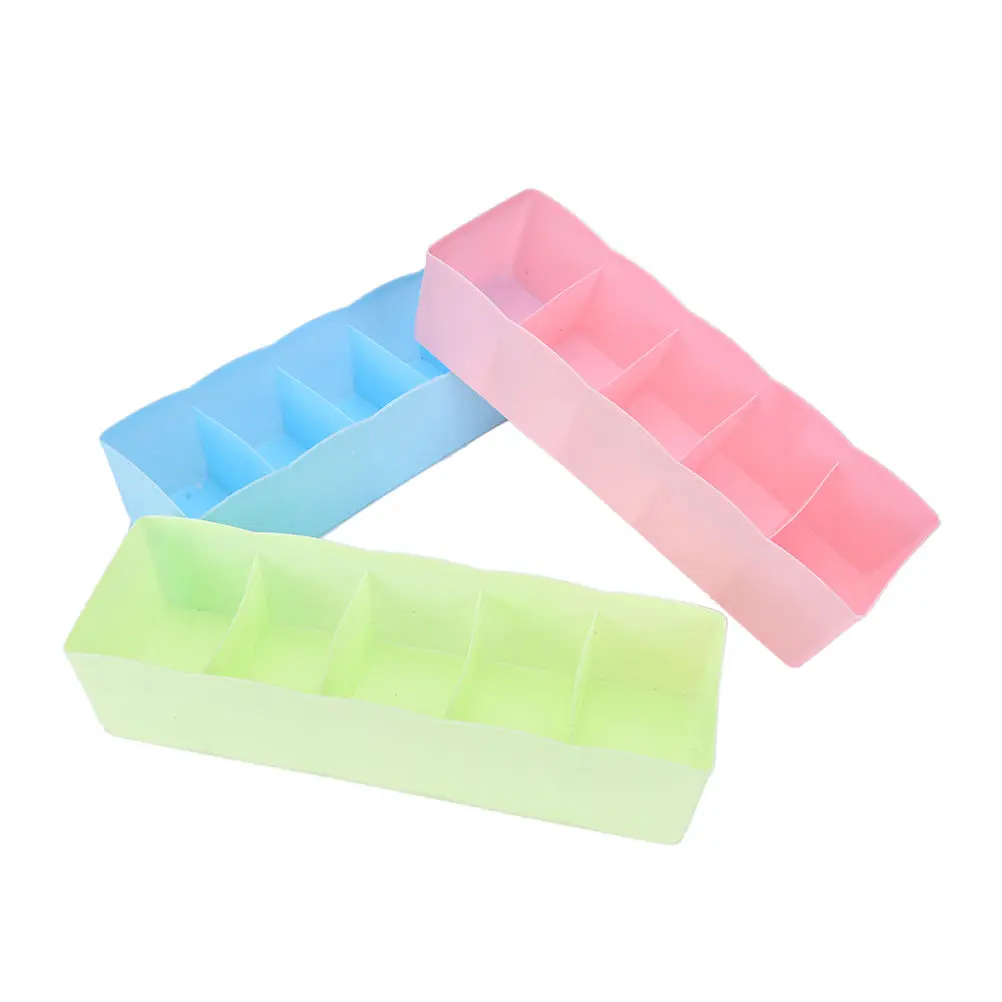 1 шт. Пластик Главная коробка для хранения Ящики нижнее белье Органайзер Ящик