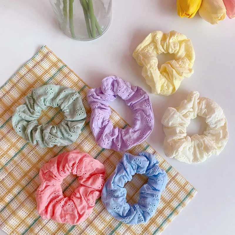 Новое поступление женские резинки для волос летние модные хлопковые кружевные