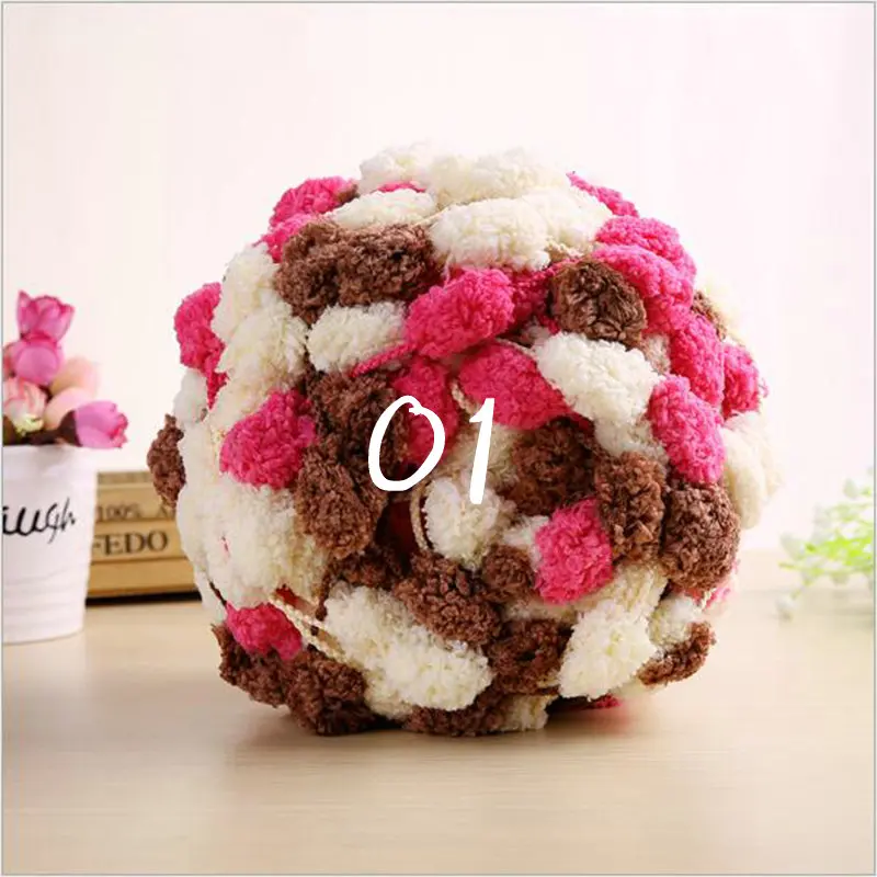 3 мяча * 130 г Толстая линия вязания крючком Цветущий шарф нить большой шарик