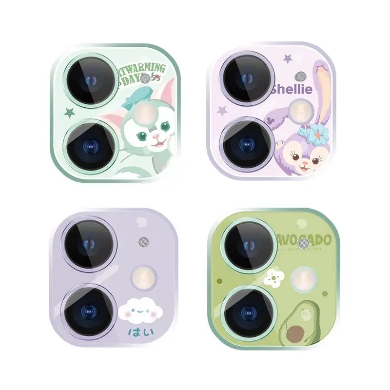 

For iPhone 11 12 Pro Max Camera Full Protective Cover Cute Cartoon Back Camera Lens Protector Film Antidrop Case For iphone 12