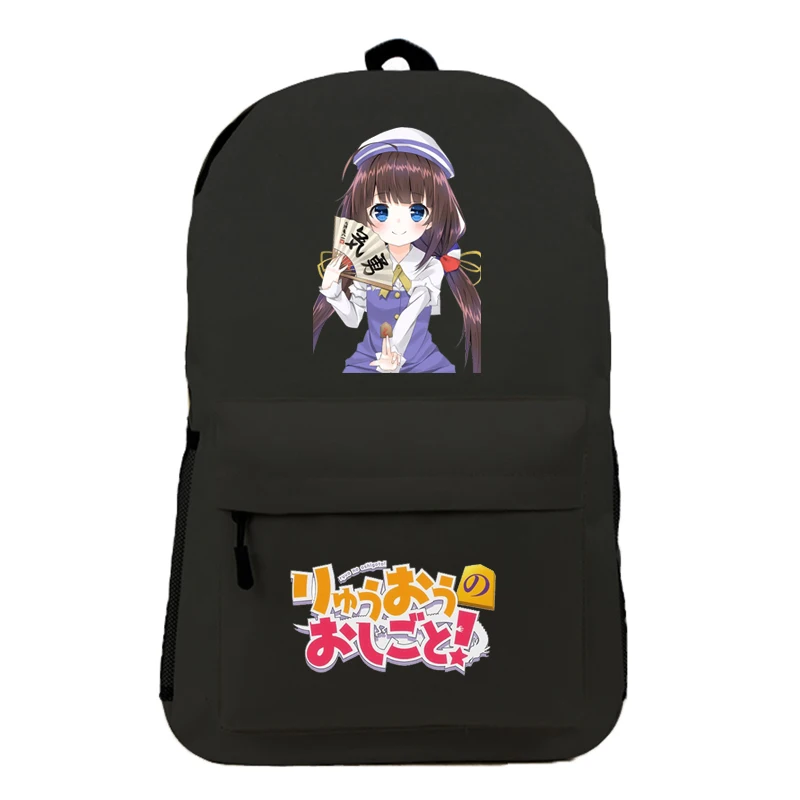 

Unisex Anime Cartoon ryuuou no Oshigoto! Hinatsuru Sora Ginko Kuzuryu Yaichi Rucksack Casual School Student Backpacks