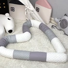 Детская кроватка для новорожденных Длинная Подушка-бампер для малышей Подушка для сна забор для детской кроватки