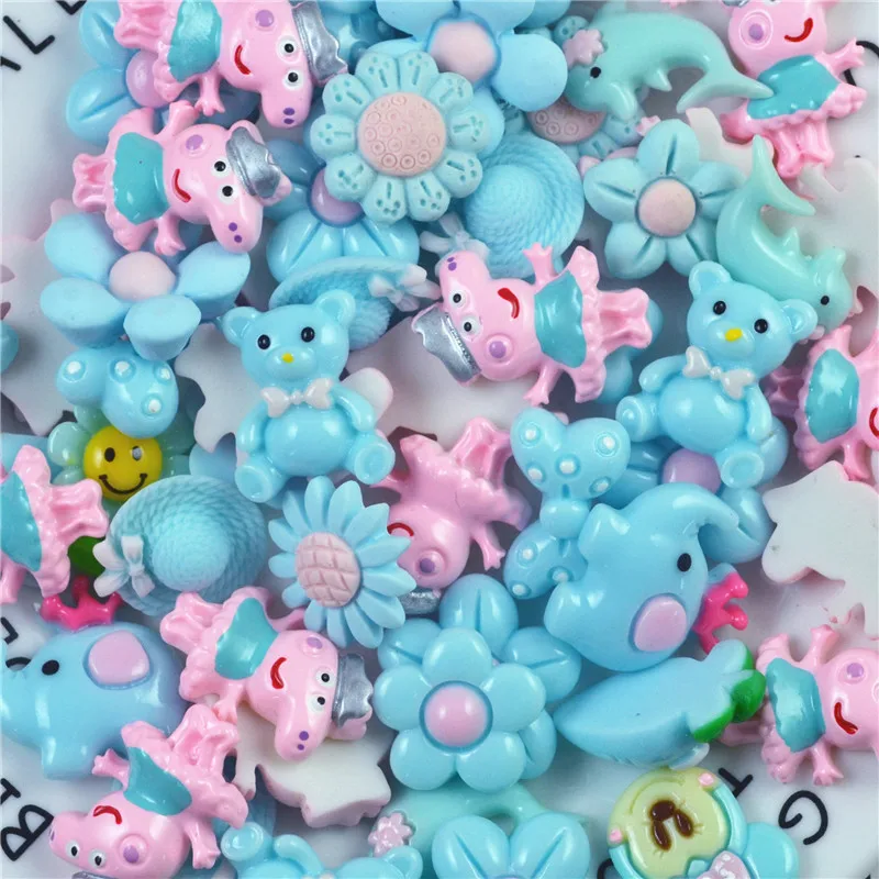 50 шт./пакет красочные смолы мини мороженое бисквит Лизун поставки слаймов