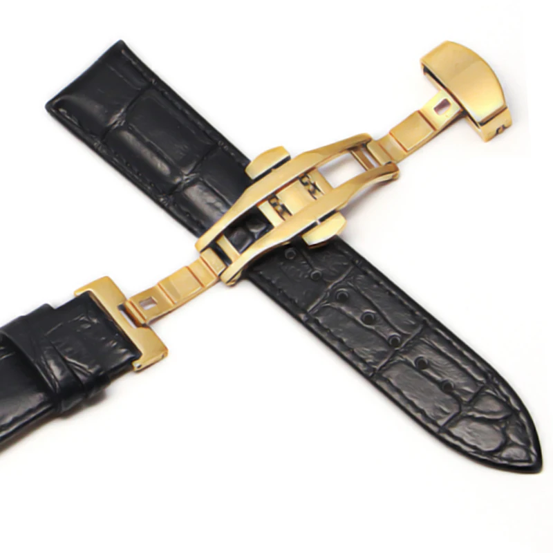 Ремешок с пряжкой GenuineLeatherWatchbands20mmwatchstraputterfly стальной ремешок подходит для Samsung