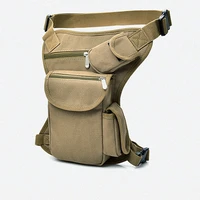 men military tactical travel riding motorcycle bag portable waist messenger bag casual canvas drop thigh leg multi pouch bags