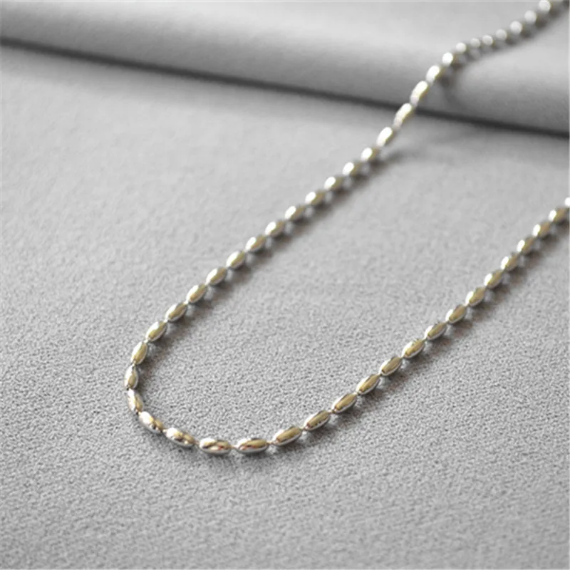 

Ins mechanical metal big rice bead gold plating simple temperament personalized short necklace
