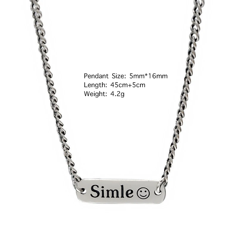 Модное хипстерское ожерелье из стерлингового серебра 925 пробы с гравировкой