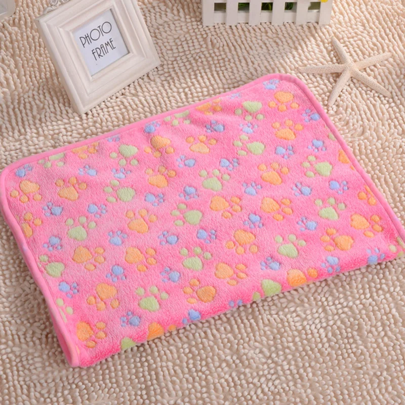 

Cute Warm Pet Dog Mat Rabbit Bed Fashion Print Cat Dog Fleece Soft Blanket Kitten Winter Small Animal Products Pet Cat Bed House