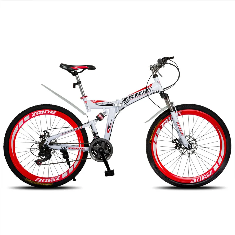 Billig Mountainbike 24 Zoll 21/24/27/30 Speed Faltung Mountainbike Doppel Disc Bremse 2019 Neue Geeignet Für Erwachsene