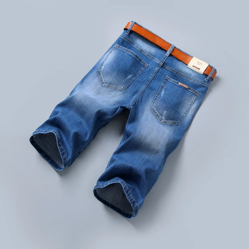 

Джинсовые шорты мужские стрейчевые, хлопок, повседневная одежда, большие размеры 28-40, лето 2019