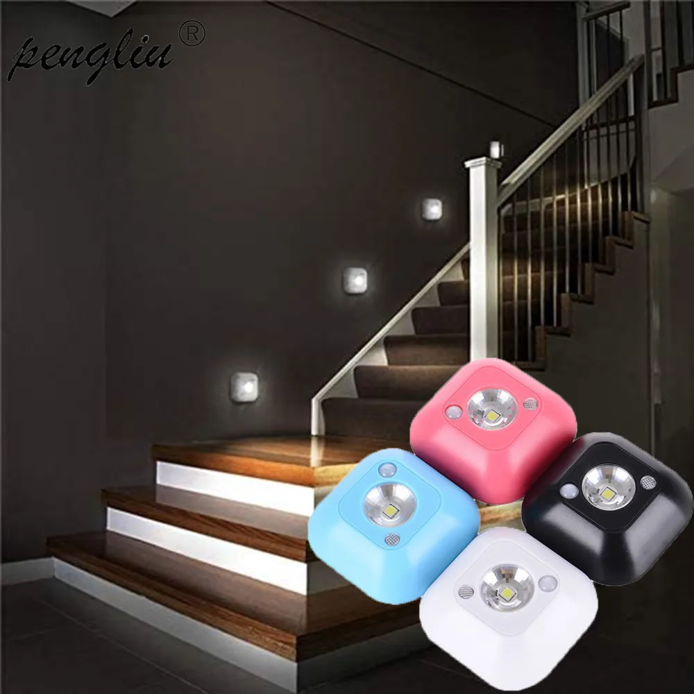 

LED Sensor Night Light Dual Induction Infrared Motion Sensor Lamp Infrared Wall Lamp Cabinet Stairs Living Room Bedroom Lighting