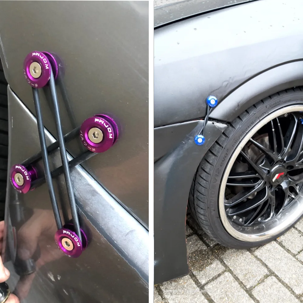 JDM Гоночный автомобиль хром Quick Release крепежи универсальные подходят для