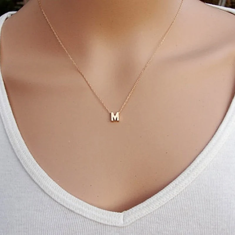 Ожерелье с буквами алфавита и инициалом имени для женщин модный подарок