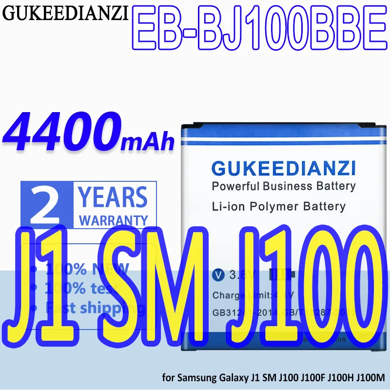 

High Capacity GUKEEDIANZI Battery EB-BJ100BBE 4400mAh for Samsung Galaxy J1 SM J100 J100F J100H J100M EB BJ100BBE