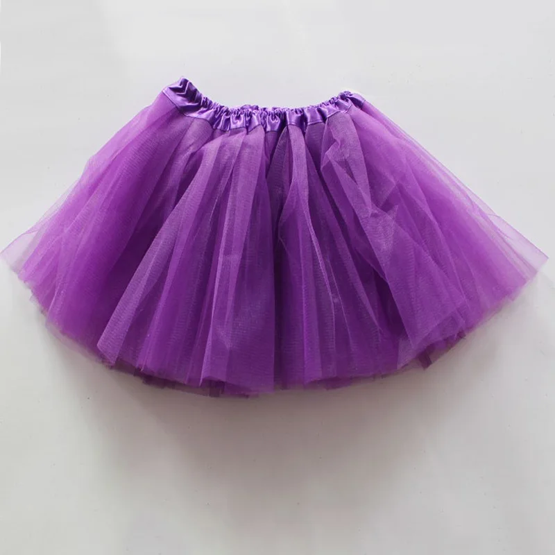 2-8 years old Girls Halloween Costumes Mesh Tutu Skirt White Pink Purple Red Brown Ballet Pettiskirt Cosplay 3 layer Yarn | Тематическая