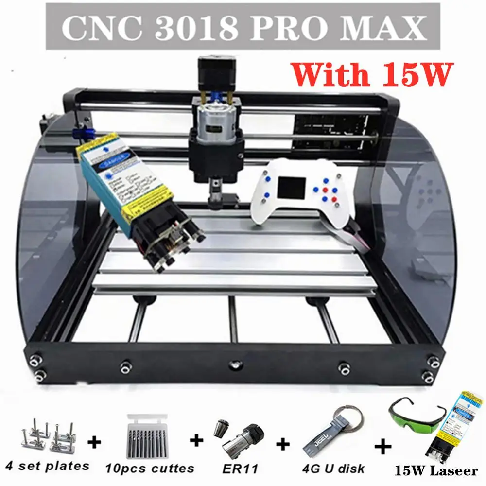 ДИИ ЦНЦ 3018 Про МАКС ГРБЛ 3 Оси Платы Фрезерный Станок Роутер Лазерная Гравировка ЦНЦ3018 Макс с Новым Оффлайном