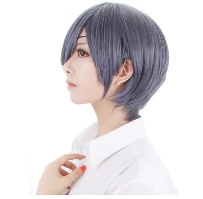 Аниме Черный дворецкий Kuroshitsuji Ciel Phantomhive серые парики синий устойчивый к нагреву