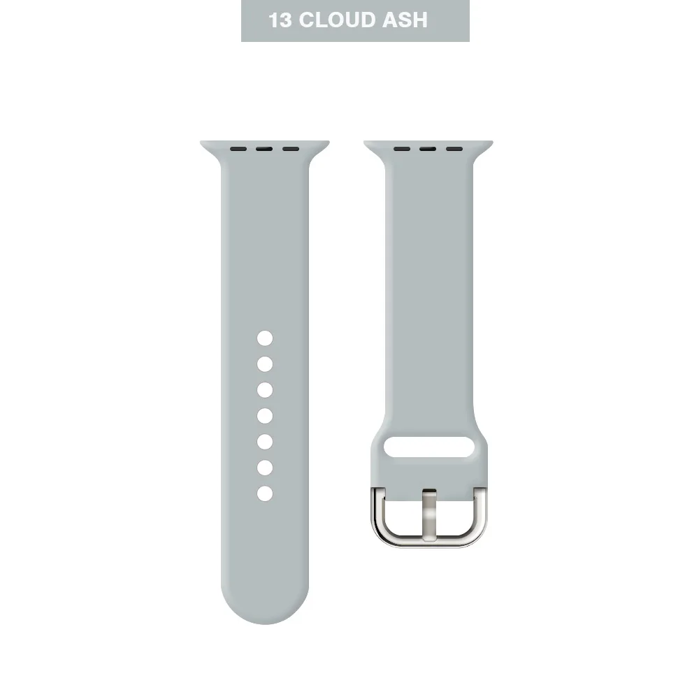 Cloud ash Мягкий силиконовый сменный спортивный ремешок для 38 мм Apple Watch Series1 2 42 мм наручный браслет ремешок для iWatch Sports Edition MU SEN - Цвет ремешка: Cloud ash