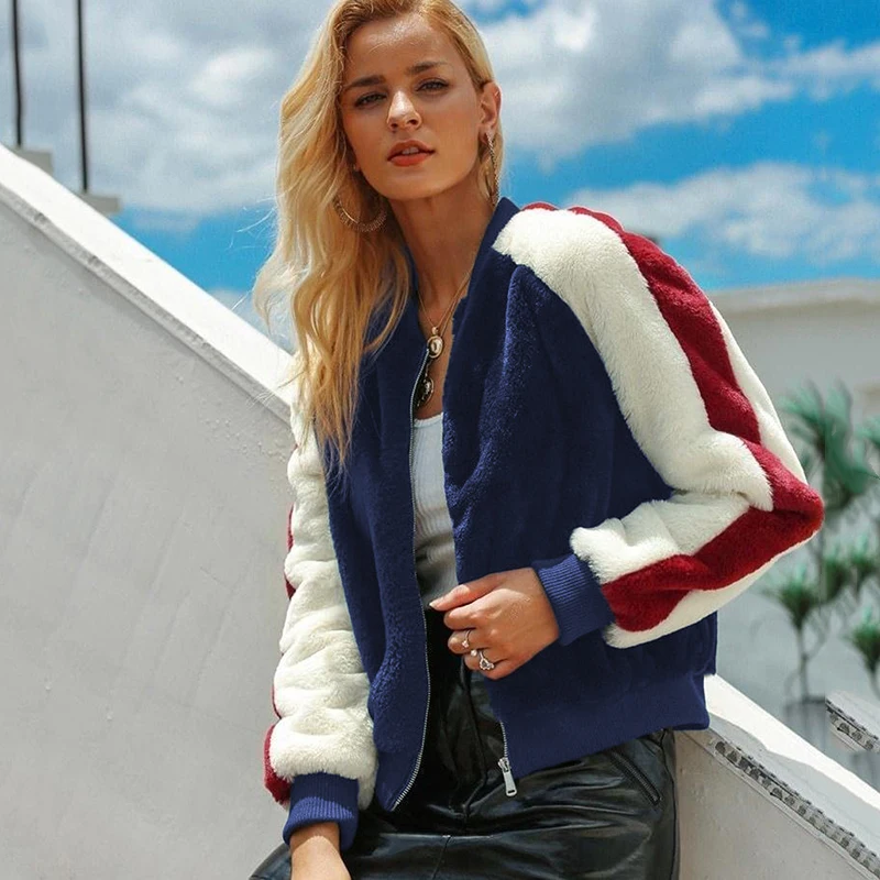 Женская куртка модное элегантное пальто из искусственного меха Осень-зима 2019