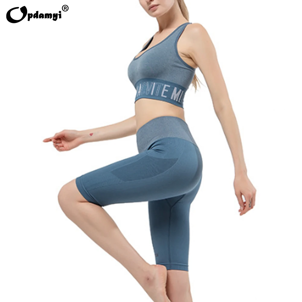 

Yoga Shorts High Waist Sport Leggings Women Gym Running Workout Sportswear Push Up Legging And Sports Bra Athletic Fitness Set
