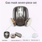 Противотуманный респиратор, Полнолицевая противопылевая маска, защита, промышленные противопылевые маски с фильтрами из активированного угля, широко используемые