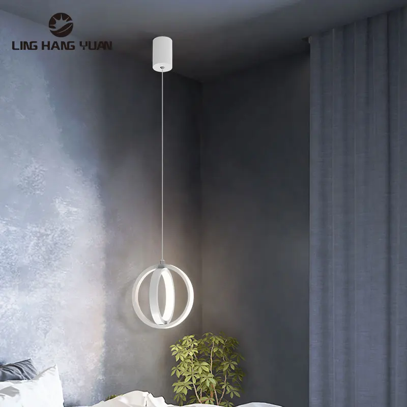 Lámpara de iluminación de techo Led moderna para dormitorio, sala de estar, comedor, mesita de noche, colgante de luz de 12W