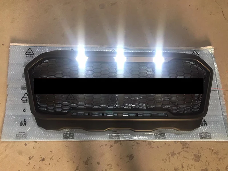 FRONT RACING GRILLE FOR RANGER T7 2015-2018 PICKUP PARTS AUTO ACCESSORIES MODIFIED BUMPERS MASK LED LIGHT GRILL GRILLS | Автомобили и