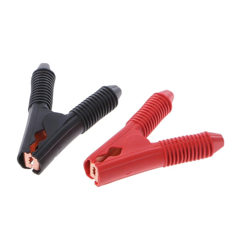 

2 Pcs Vehicle Battery Charger Crocodile Alligator Booster Testing Clip Clamp