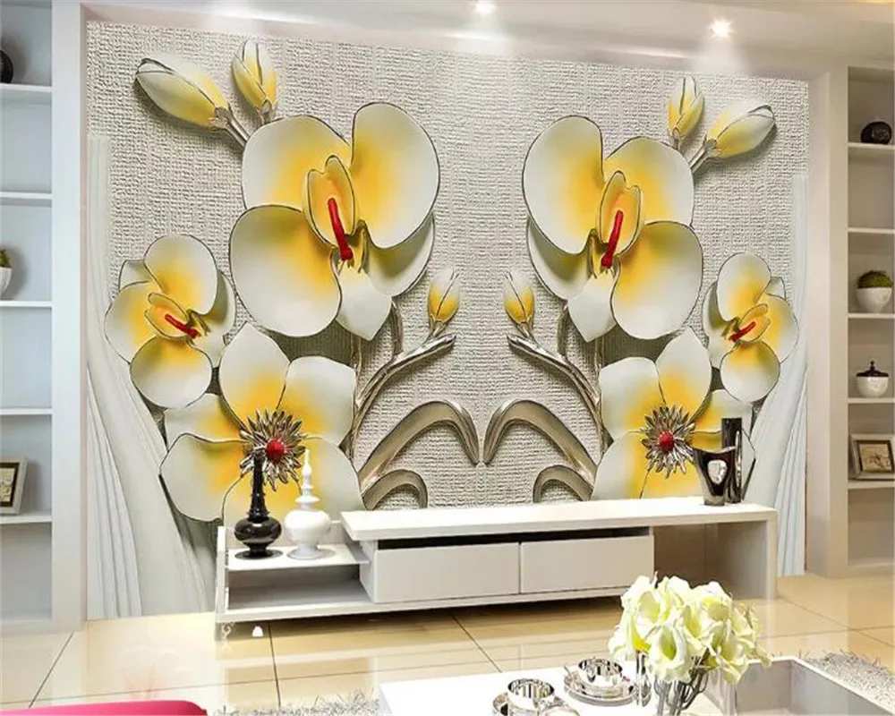 Золотая фольга beibehang с тиснением на заказ роспись Настенные обои для гостиной