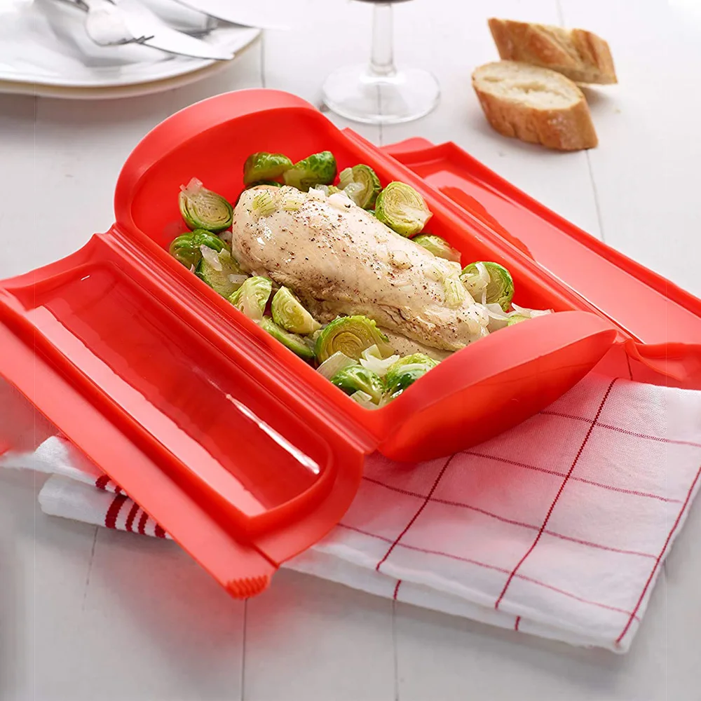 

Steamer Pot Mat Basket Cooker Deep Case Silicona Microondas Oven Kitchen Gadgets and Accessories Cookware with Lid Tools 1-3pcs