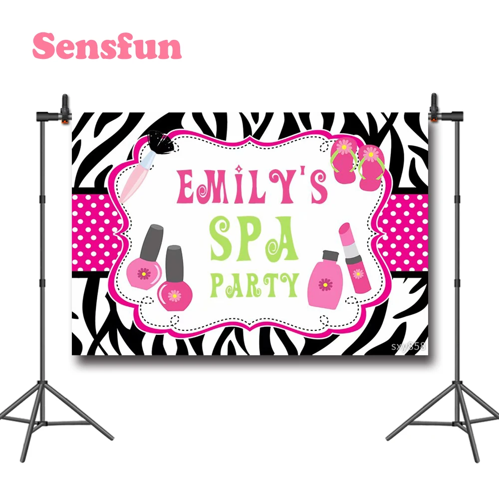 Sensfun спа вечерние фото фон день рождения фотографии фоны высокое качество ткань photo booth backdrop