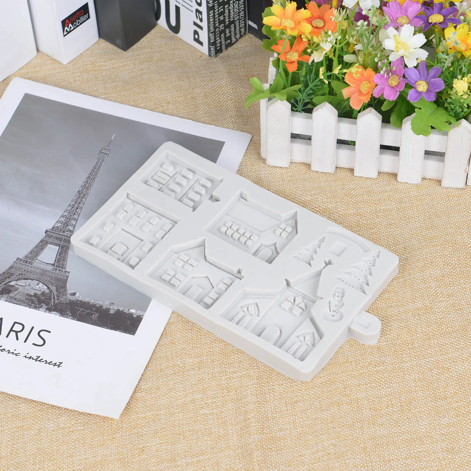 DIY силиконовая форма для выпечки рождественского дома шоколадного торта печенья