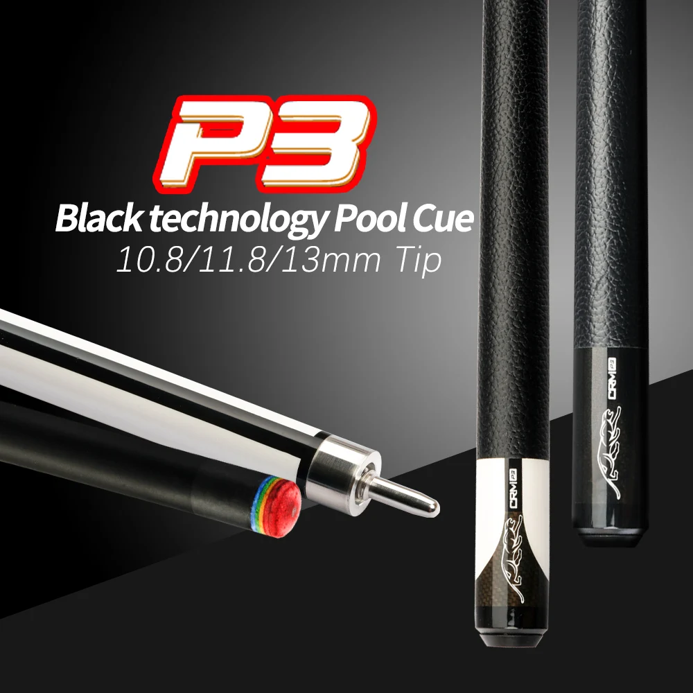 

PREOAIDR 3142 P3 Pool Cue Stick Billiards Maple Carbon Fiber Technology Shaft Pool Cue 10.8/11.5/ 12.8mm Uni-loc Joint Cue Kit