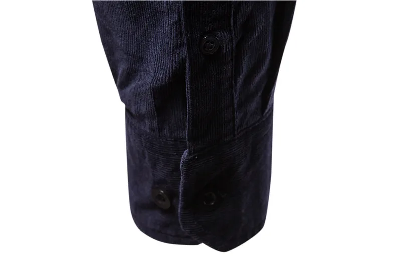 Camisa ajustada de pana de un  pecho para hombre, camisa masculina de algodn 2021, , de negocios, - moda de