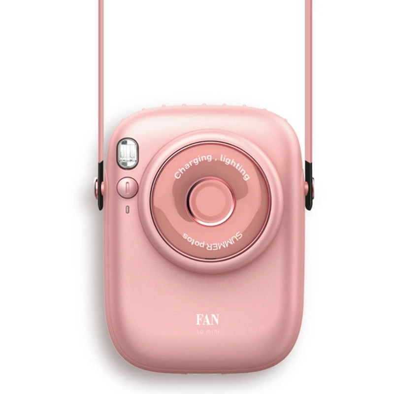 

Multi-in-1 Portable Hanging Neck Fan Rechargeable Mini Table Fan Camera-shaped Wearable Fan for Outdoor Sports Office